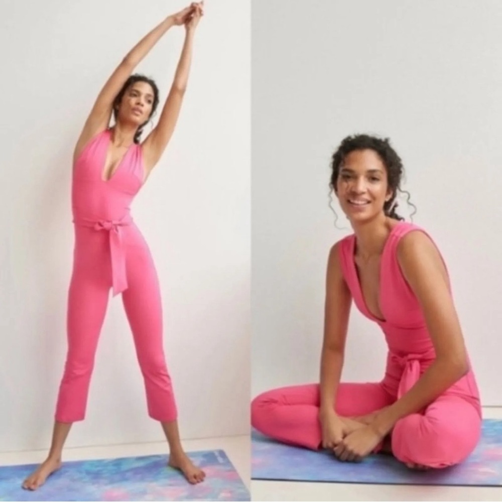 Free People Small Free People Movement After Hours Jumpsuit in Hot Pink | Small - Picture 2 of 7
